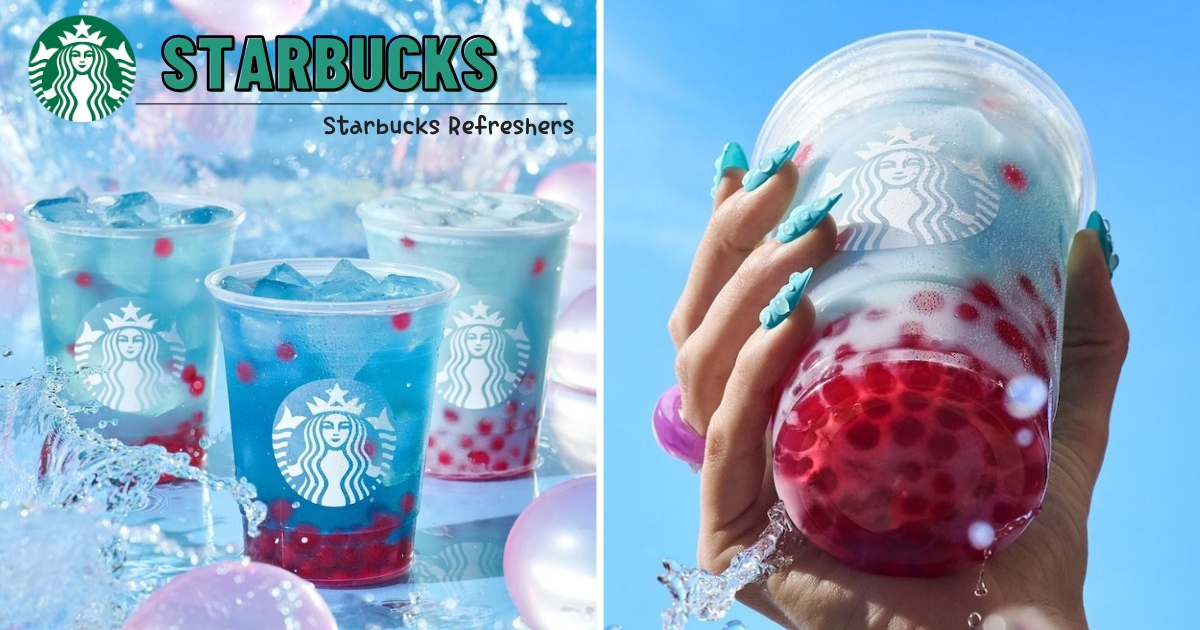 【海外】竟然不是改圖！　星巴克推出「粉藍漸層莓果星沁爽」　「水藍色果飲+粉色珍珠」配色超夢幻
