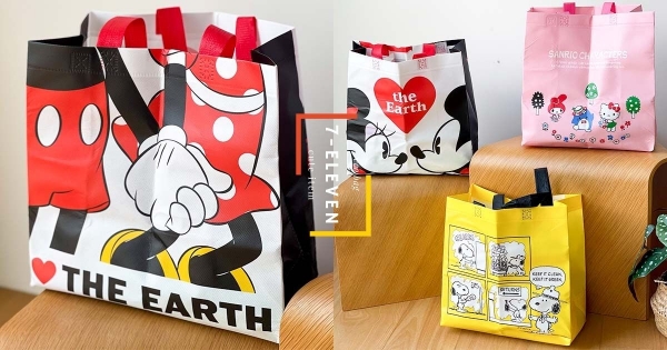 【全台】環保愛地球！　小七開賣「三麗鷗、米奇購物袋」陪你耍萌出遊　「大容量+高CP」包款帶回家也可以！　