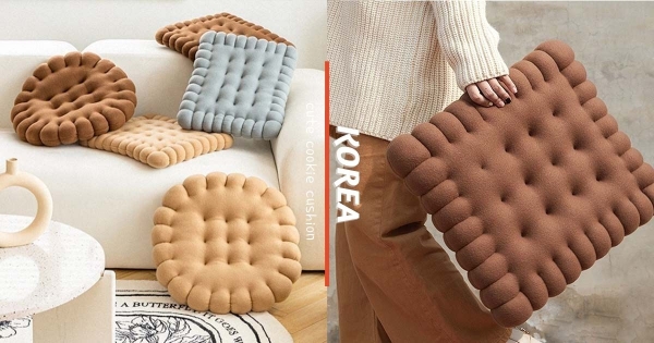 【韓國】秒加購物車！　香甜可口「餅乾椅墊」　「療癒造型+ㄉㄨㄞ ㄉㄨㄞ觸感」好Q好吸睛啦！