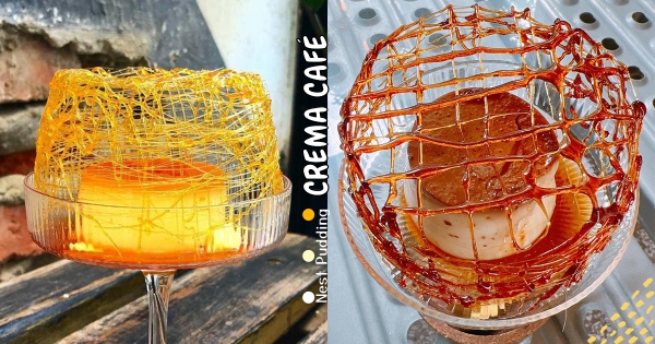 【台南】螞蟻人特製款！　葵瑪咖啡「鳥巢布丁」焦脆療癒　布丁戴上「焦糖絲帽帽」外型太可愛