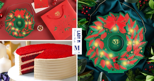【全台】今年也要吃！　Lady M奢華燙金「聖誕倒數花圈」　神級高顏值「紅絲絨蛋糕、香檳千層」絕美回歸