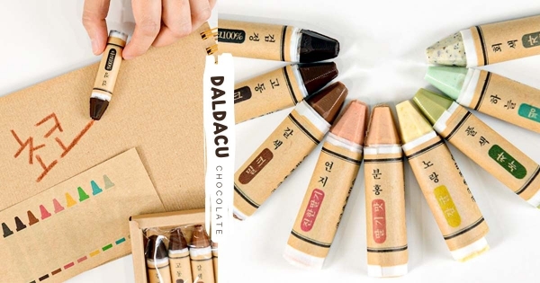 【韓國】可以吃的蠟筆！　繽紛9色「蠟筆造型巧克力」太Q萌　豐富選擇還能吃到「跳跳糖口味」好驚奇～