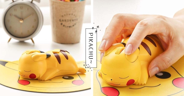 【韓國】一不小心被萌到！　「皮卡丘無線滑鼠」激萌讓人豪～想收　「趴桌甜睡模樣」療癒指數滿滿！