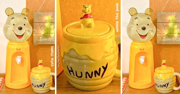 【海外】維尼控融化♡　Q萌大頭「維尼飲水機」喝水都變甜　「蜂蜜罐罐杯」維尼坐著萌笑太療癒！