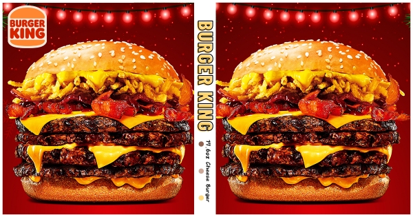 【全台】吃到你叫不敢！　漢堡王新品「勁濃起士超級重磅」17.6盎司　厚肉尬起司「4層火烤牛肉排」太超過！