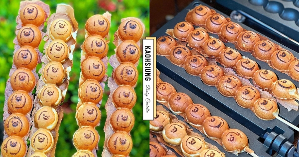 【高雄】買到一串可愛！　小雞造型「是非雞蛋燒」不小心被萌到　咬一口「抹茶卡士達餡」酥甜療癒