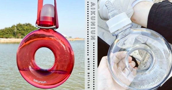 【海外】從此愛上喝水！　顏值滿分「甜甜圈水瓶」超欠入手　瓶上「寶寶感奶嘴」怎麼喝都萌萌噠♡