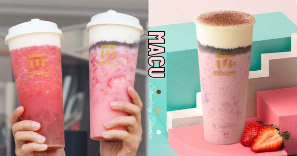 【全台】甜點系手搖必喝！　麻古茶坊「草莓提拉米蘇2.0」甜甜漸層　人氣款「芝芝草莓果粒」同步回歸