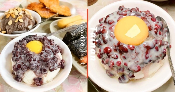 【台南】在地人都吃這款！　大觀光城「雪乳冰」迷人古早味　冰上覆滿「蛋黃紅豆瀑布」香甜最涮嘴！