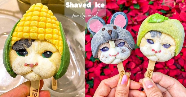 【泰國】可以吃的貓貓！　敲口愛「貓貓大頭雪糕」心整個融化　「無辜表情＋細緻紋理」萌到捨不得吃下肚！