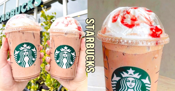 【全台】這杯必須喝！　星巴克情人節限定「西印度櫻桃巧克力」　再吃Lady M「草莓香緹千層」超甜蜜♡