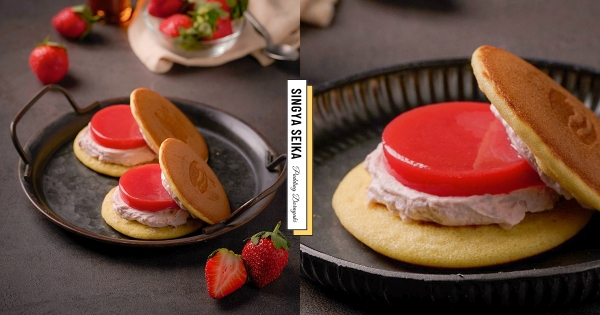 【全台】整顆草莓布丁！　星野開賣「紅漾草莓布丁銅鑼燒」　「天然草莓果泥＋細緻鮮奶油餡」滑順香綿