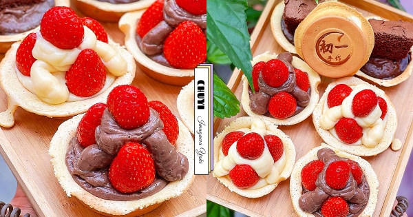 【高雄】大草莓果香超Juicy！　「初一手作紅豆餅」滿滿浮誇內餡　直接塞「整塊布朗尼蛋糕」巧克力控開吃