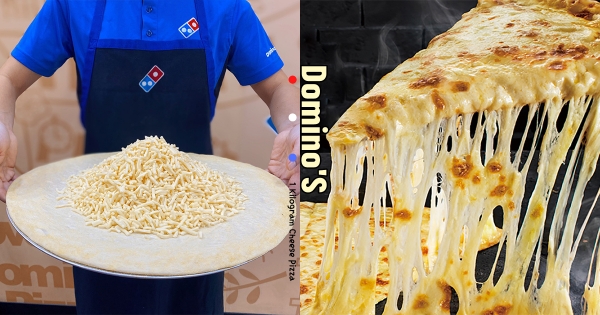 【全台】最狂大份量！　達美樂浮誇新品「一公斤起司披薩」　7倍份量「100%莫扎瑞拉」牽絲牽到併軌
