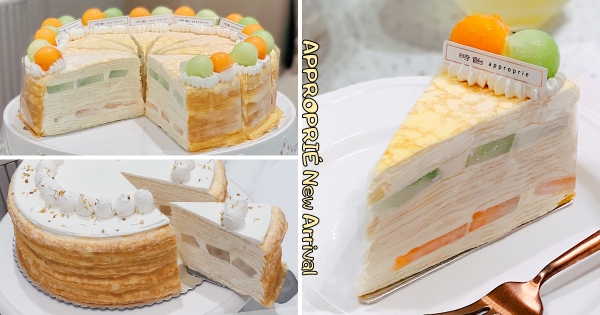 【全台】最美千層登場！　時飴高顏值「雙色哈密瓜千層」　再吃超juicy「桂花釀洋梨千層」