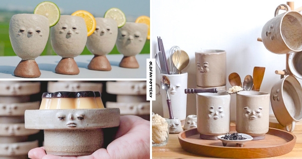 【全台】怪可愛♡　醜萌款「人臉陶器」越看越療癒　厭世表情「鳥杯杯、布丁高台」超欠收藏