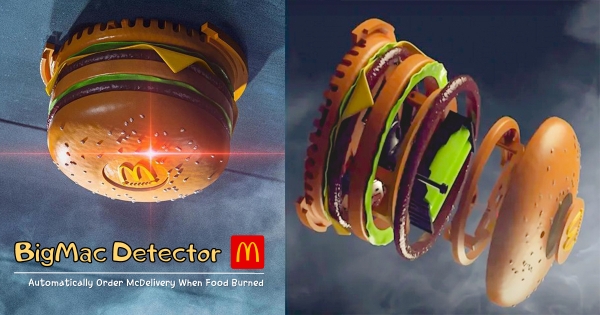 【海外】麥當勞超狂「大麥克造型」煙霧探測器　偵測到燒焦「直接幫叫歡樂送」：拯救料理白癡