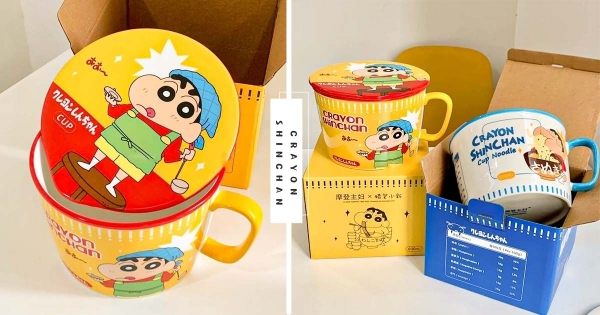 【海外】跟小新一起吃飯！　極度Q萌「蠟筆小新」聯名泡麵碗　兩款淘氣模樣「被萌到嫑嫑」！