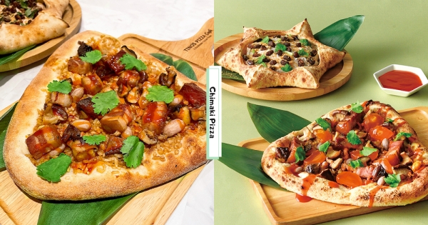 【全台】披薩淋滿甜辣醬！「五花肉粽披薩」尬進鹹蛋黃＆滷肉　再吃「香菜花生粉麻糬」古早味甜點風