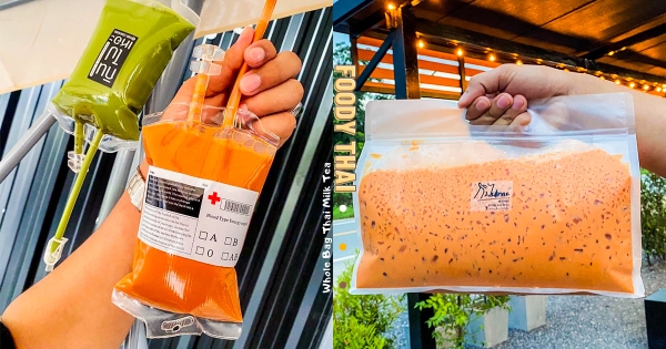 【海外】這袋太超量！　貴婦款「泰奶手提包」實現泰奶自由　還喝不夠「泰奶吊點滴」直接灌太狂～