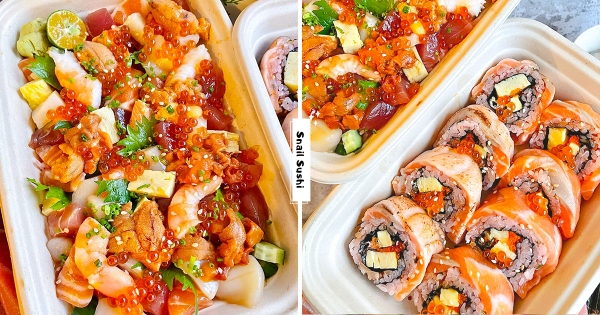 【高雄】是要多豐盛！　最強散壽司「高級食材鋪滿滿」　粉嫩櫻色飯「厚嫩鮭魚捲」油脂太飽滿