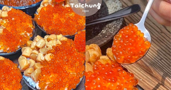 【台中】把大海藏這碗了！　史上最浮誇「鮭魚卵干貝丼飯」太迷人　「鮭魚卵+醃製小干貝」一碗199超欠吃！