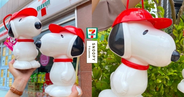 【全台】史努比戴帽帽耍萌！　小七開賣「盛香珍史努比造型桶」　內含QQ草莓蒟蒻還印查理布朗！