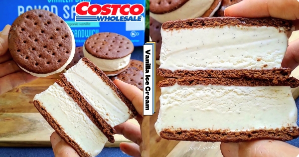 【全台】餅乾搭配冰淇淋！　好市多「香草三明治冰淇淋」超夯　「巧克力餅乾＋香草冰淇淋」厚度太完美！