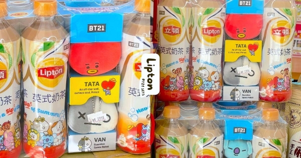 【全台】喝奶茶送吊飾！　超商開賣「立頓英式奶茶BT21吊飾組」　可愛BT21絨毛娃娃立刻帶回家！