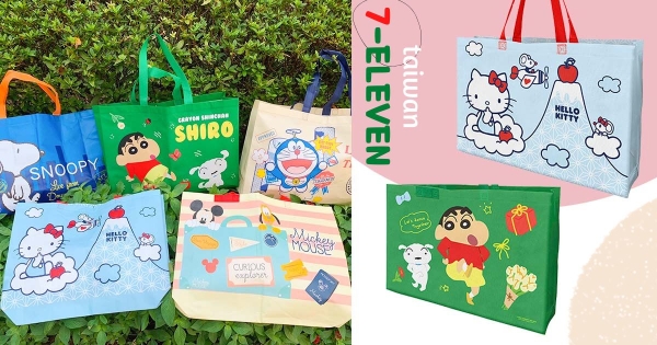 【全台】這款有可愛！　7-11最療癒「卡通提袋」驚喜登場　「Hello Kitty、蠟筆小新」多款角色一次收！
