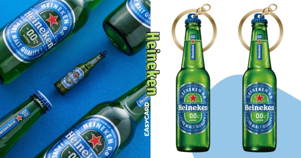 【全台】啤酒控快看！　迷你「海尼根0.0悠遊卡」開賣　神還原「迷你玻璃瓶」透明會發光