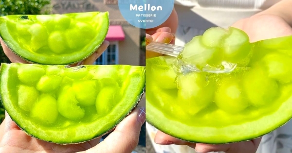 【日本】水果變果凍！　甜點店SYANTEI浪漫推「哈密瓜果凍」　晶瑩剔透還有新鮮果肉超療癒！