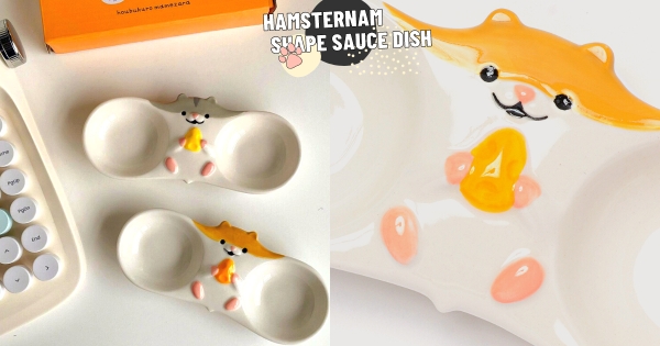 【日本】把臉塞到鼓鼓的！　可愛小倉鼠化身「迷你醬料碟」　胖乎乎臉頰放什麼都萌翻♡