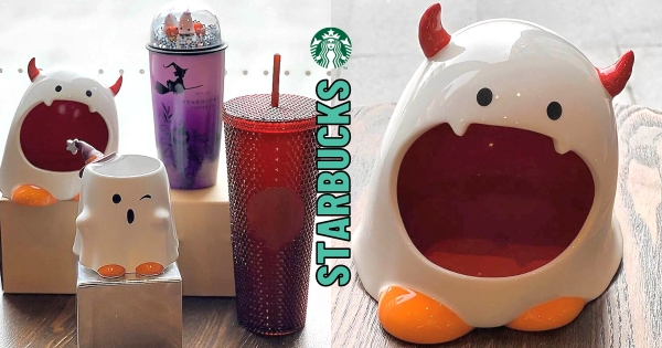 【海外】小幽靈出沒！　陸星巴克「2022萬聖節限定周邊」登場　超萌「鬼鬼杯」張大嘴太俏皮