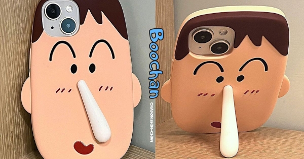 【海外】阿呆站起來了！　《蠟筆小新》最萌周邊「阿呆手機殼」　鼻涕還能當支架