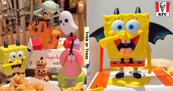 【海外】海綿來搞怪！　陸肯德基推「萬聖節限定海綿寶寶玩具」　章魚哥、派大星「隱藏機關」真的會愛！