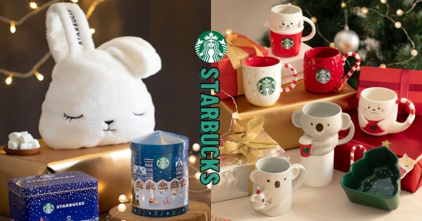 【全台】雪白兔兔變提袋！　星巴克推夢幻「耶誕新品」　繽紛耶誕旋轉音樂盒、無尾熊馬克杯通通都要收