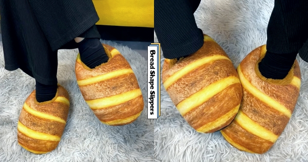 【海外】香噴噴的拖鞋！　韓國品牌推「仿真麵包毛拖鞋」　剛出爐質感「腳丫變麵包」