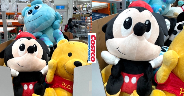 【全台】迪士尼粉絲快收！　好市多推「巨無霸米奇、維尼、毛怪玩偶」　托腮造型太療癒