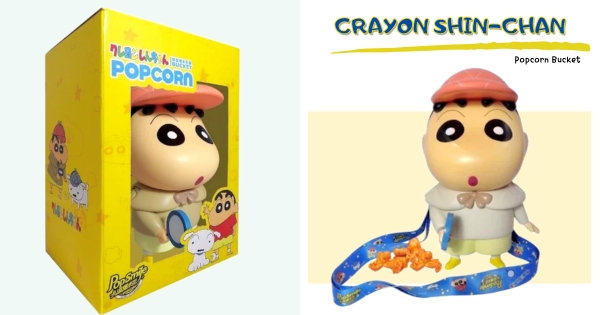 【全台】蠟筆小新粉絲必收！　小新化身「偵探造型爆米花桶」　手持放大鏡、頭戴格紋帽萌翻