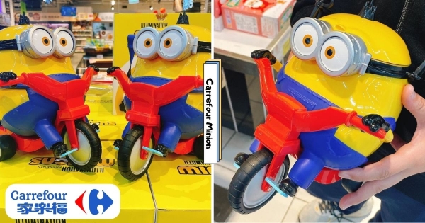 【全台】小小兵騎三輪車！　家樂福推可愛實用「小小兵爆米花桶」　可當迴力車超好玩～