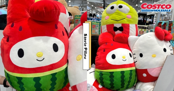【全台】Kitty太可愛！　好市多推療癒「三麗鷗大抱枕」　20吋Hello Kitty、西瓜美樂蒂快抱回家
