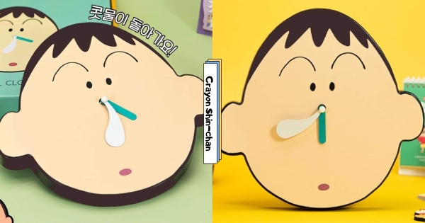 【海外】請看我的鼻涕！　「蠟筆小新阿呆」化身可愛掛鐘　加碼「小新變裝湯勺」必須入手～