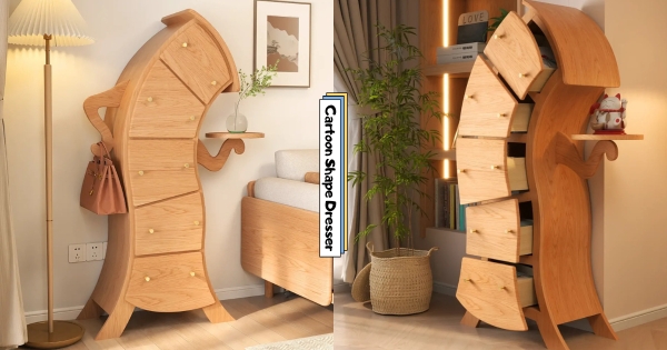 【海外】美女與野獸成真！　童話風家具超可愛「扭腰實木斗櫃」　傲嬌模樣太療癒