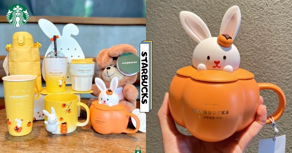 【海外】柿柿如意！　星巴克兔年「柿子上冒出兔兔」馬克杯可愛過頭　還有「萌兔熊店長」限定必收！