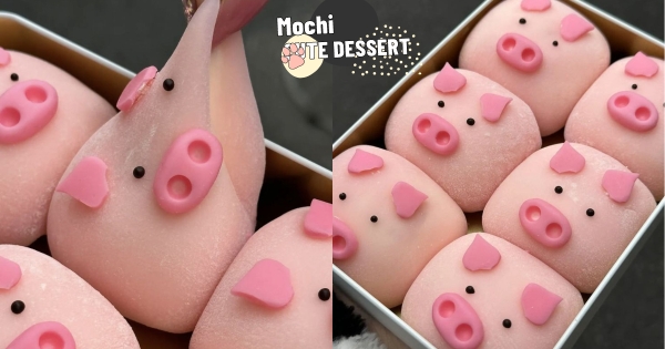 【海外】豬豬這麼可愛當然一口吃掉！　超療癒「豬豬雪媚娘」爆紅　隨意揉捏「變換各種表情」超萌