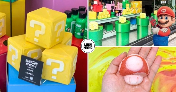 【全台】拿問號磚塊泡澡！　「LUSH X 超級瑪利歐」聯名周邊全面上市　洗完還會冒出「蘑菇、星星」好萌！
