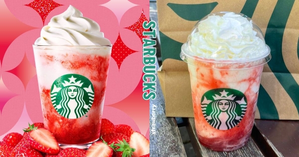 【日本】酸酸甜甜好夢幻！　星巴克夏季限定「草莓星冰樂」回歸　浪漫粉色+鮮奶油少女心大爆發