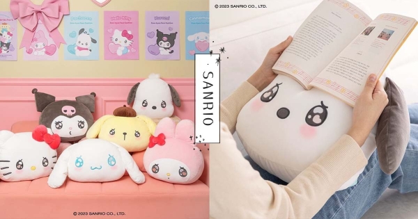 【韓國】心臟大爆擊！　三麗鷗推出「大眼水汪汪表情抱枕」　Hello Kitty、Melody一起加入耍萌行列♡