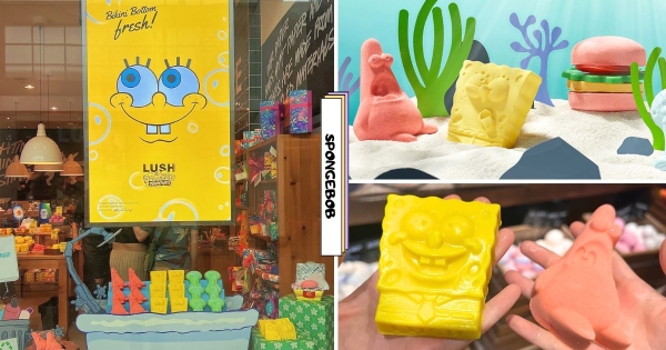 【日本】用美味蟹堡泡澡！　「LUSH x 海綿寶寶」聯名系列療癒登場　海綿寶寶、派大星化身汽泡彈太可愛